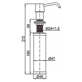 Дозатор для жидких моющих средств AZARIO FORNY AZ-114-St  врезной, 250ml, латунь